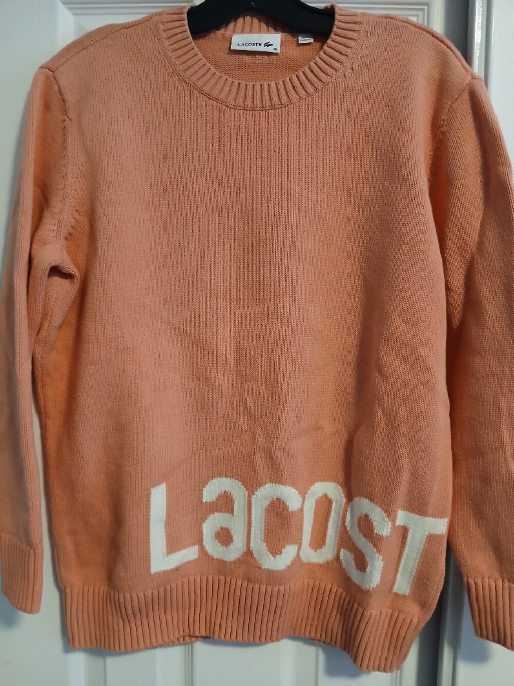 Lacoste Peach 🍑 Knit Logo Sweater